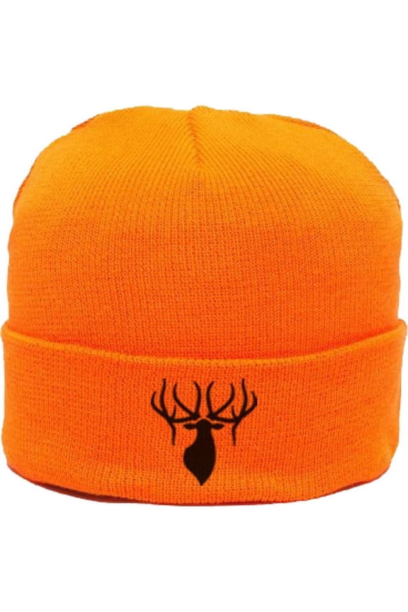 KBZ409-BZ King's Logo Blaze Orange Heavy Knit Hunting Beanie