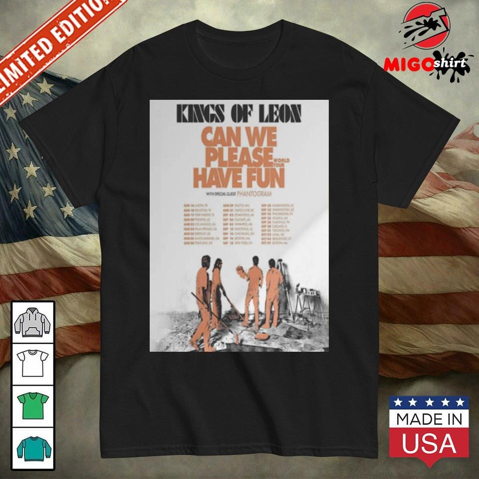 Kings Of Leon Can We Please Have Fun North America 2024 Tour TShirt