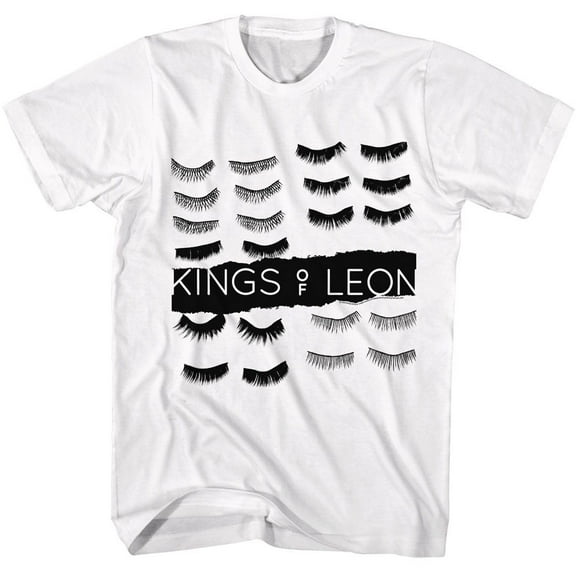 Kings Of Leon Eye Lashes White Adult T-Shirt Xl
