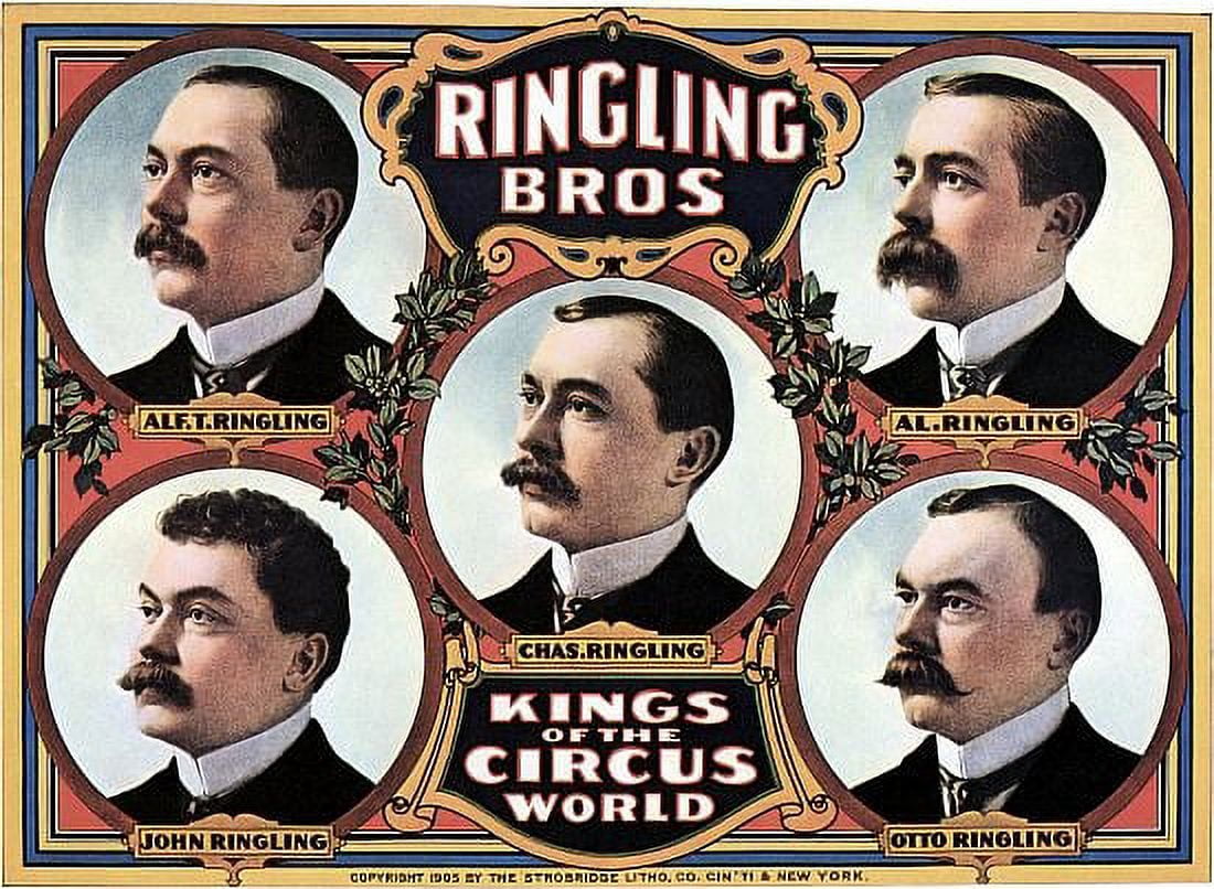 Kings Of The Circus World Ringling Bross Canvas Art - (18 x 24)