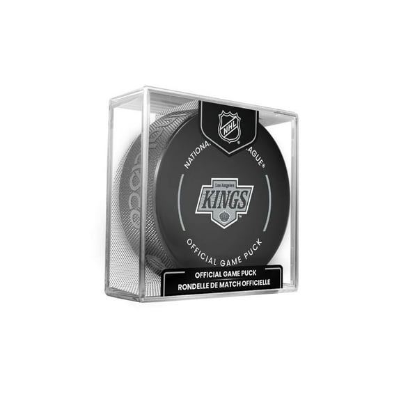 Kings Official Game Hockey Puck with Holder