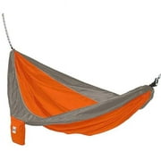 Kings Pond Enterprises  Hammaka Parachute Silk Lightweight Portable Double Hammock - Orange & Grey