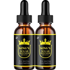 Kings Sugar Defender Liquid Drops Kings SugarDefender Natural Blend Healthy Organic Support, 2 Pack, 2 Month Supply