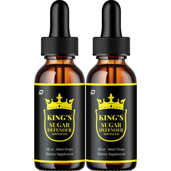Kings Sugar Defender Liquid Drops Kings SugarDefender Natural Blend Healthy Organic Support, 2 Pack, 2 Month Supply