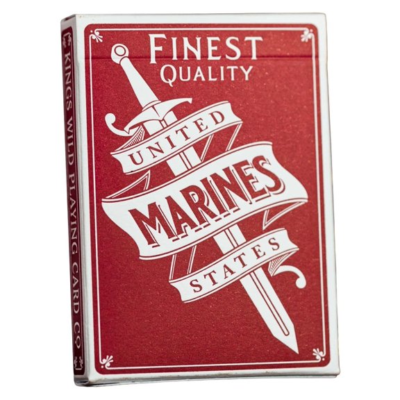 Kings Wild Project Marines Playing Cards Standard Edition, Poker Size, Custom Index, Collectible Card Deck
