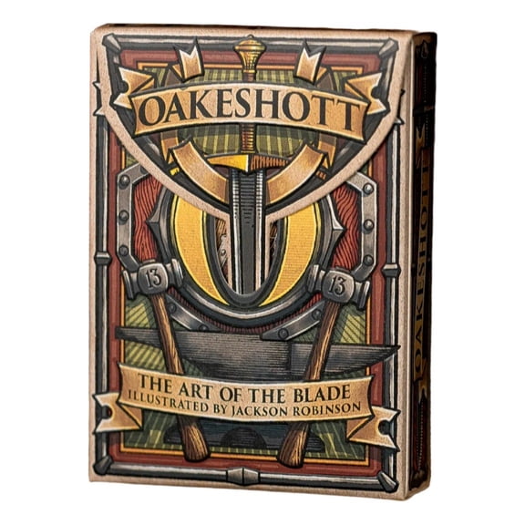 Kings Wild Project Oakeshott Luxury Playing Cards Standard Edition, Poker Size, Custom Index, The Art of the Blade Medieval Sword Collectible Deck