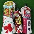 thumbnail image 1 of Kings and queens and knights Golf Club Wood Headcovers Driver Fairway Woods Hybrid Cover Photographing in kind fast delivery (Set), 1 of 5