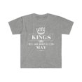 thumbnail image 1 of Kings are born in May Unisex T-shirt S-3XL May Birthday boy, 1 of 2