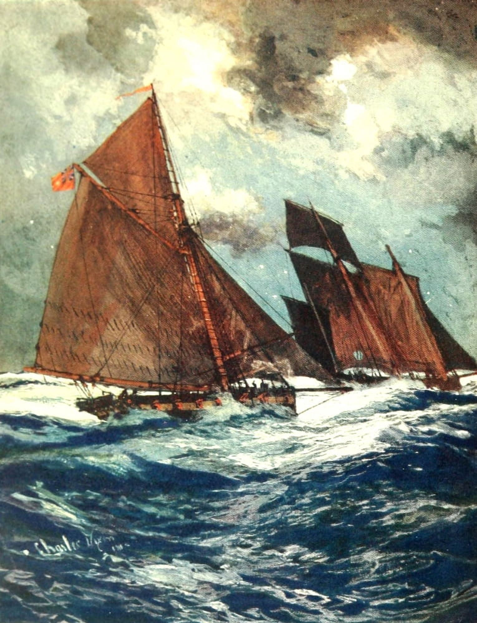 Kings cutters and smugglers 1700-1855 1912 Canvas Art - Charles Dixon (18 x 24)