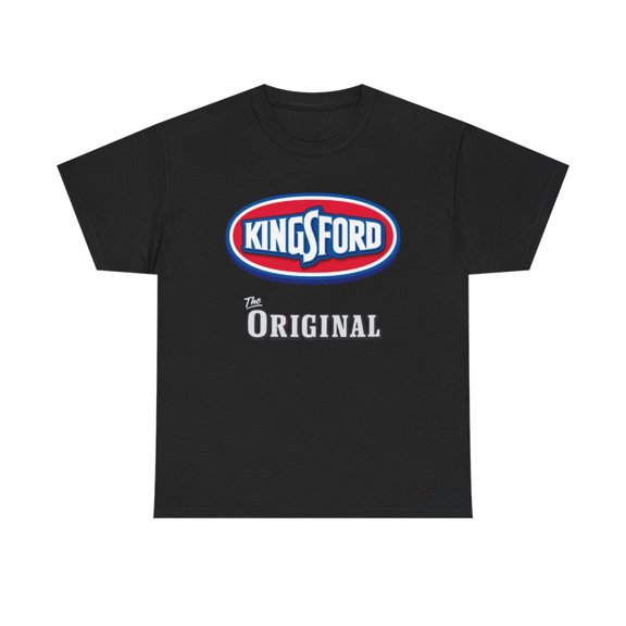 Kings ford The Original Charcoal BBQ Black Blue White T Shirt Heavy Cotton