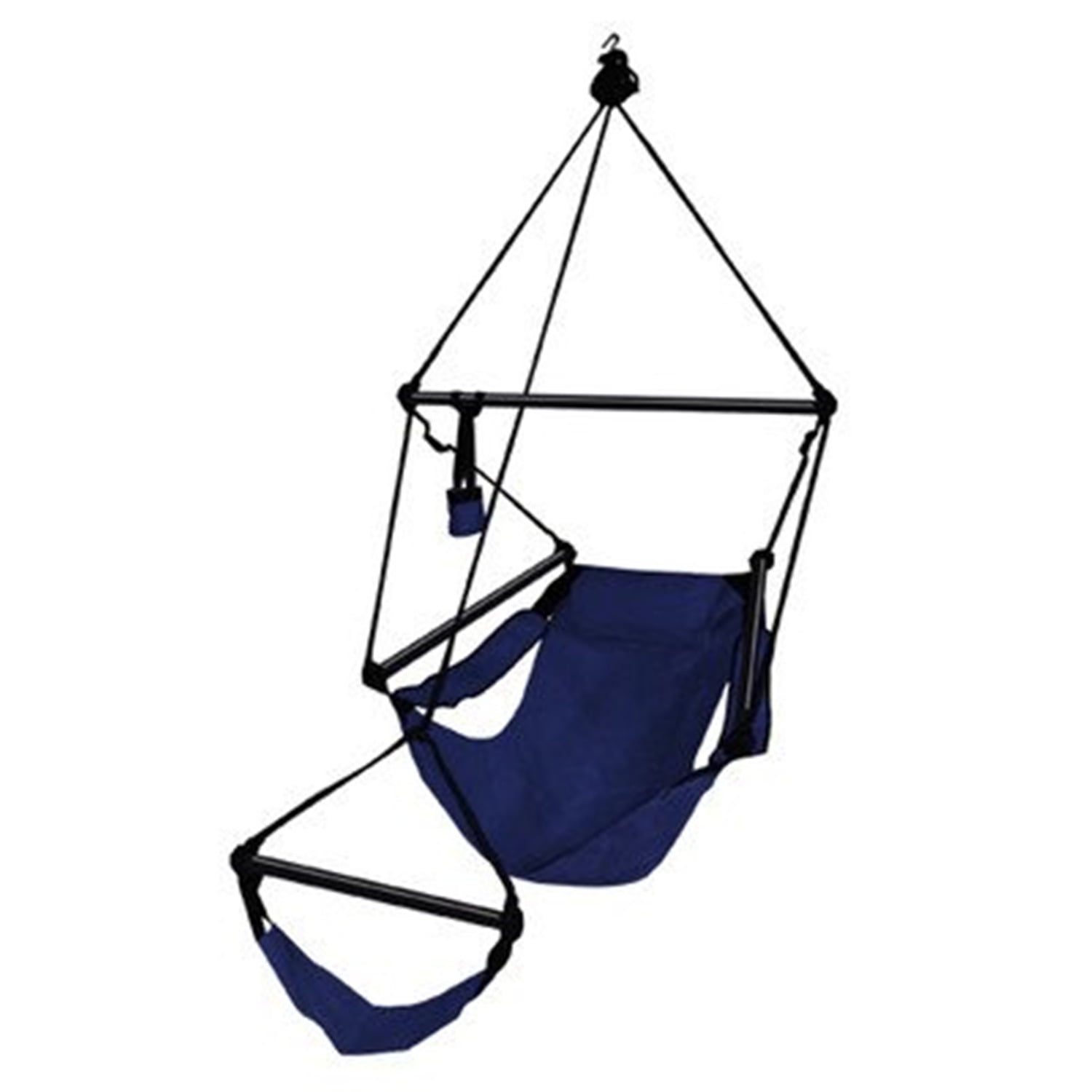 Midnight Blue Zero Gravity Hanging Lounger with Hardwood Dowels