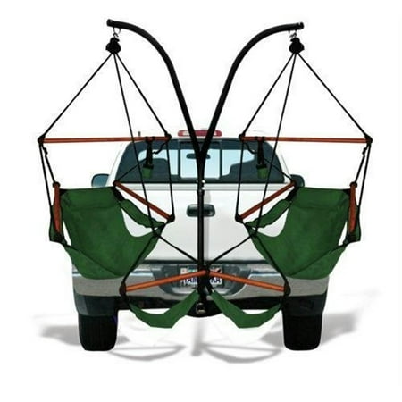 Hammaka Hammocks Trailer Hitch Stand With Hammock Chairs Combo-Color:Hunter Green