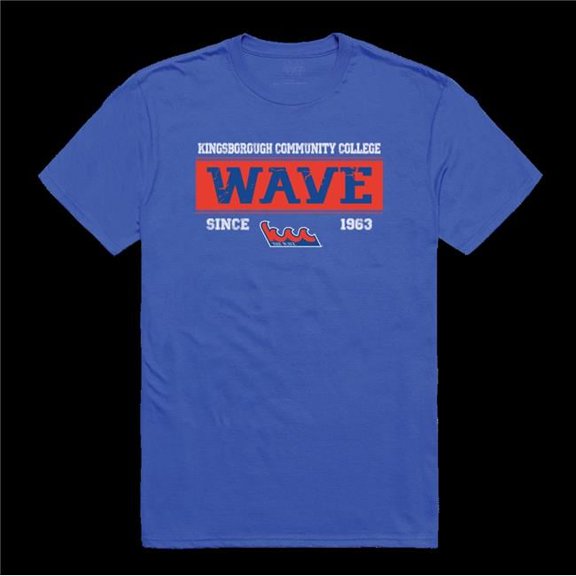 Kingsborough CC The Wave College Established T-Shirt, Royal Blue - Small