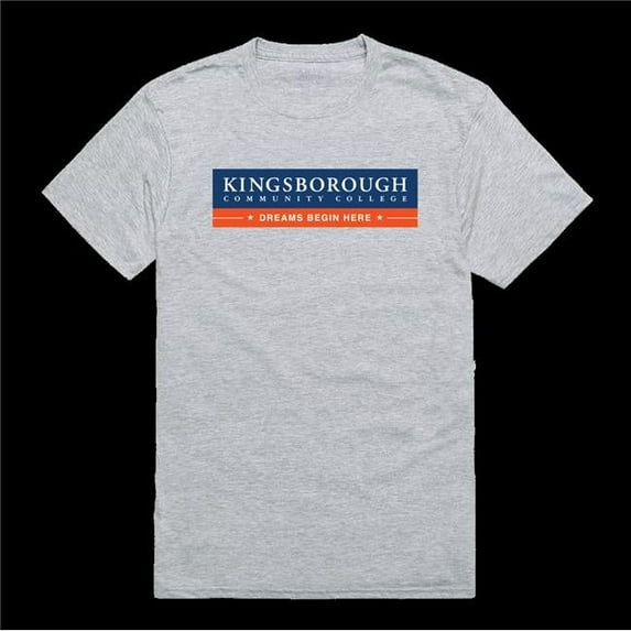 Kingsborough CC The Wave Institutional T-Shirt, Heather Grey - Medium