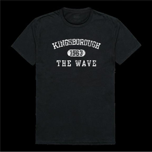 Kingsborough Community College The Wave Distressed Arch T-Shirt, Black - Medium
