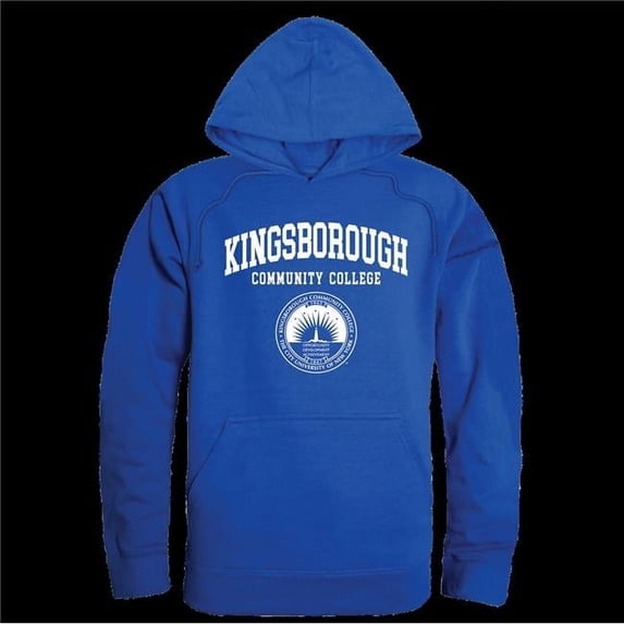 Kingsborough Community College The Wave Seal Hoodie, Royal - 2XL