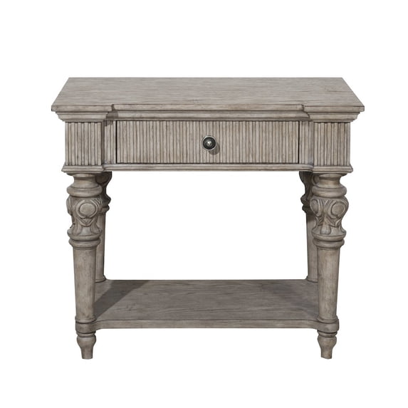 Pulaski Kingsbury 1 Drawer Open Nightstand in French Gray