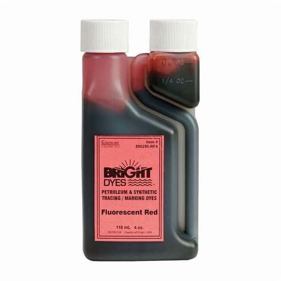Leak Detection Dye,Red Fluorescent, 4 oz 506250-RF4