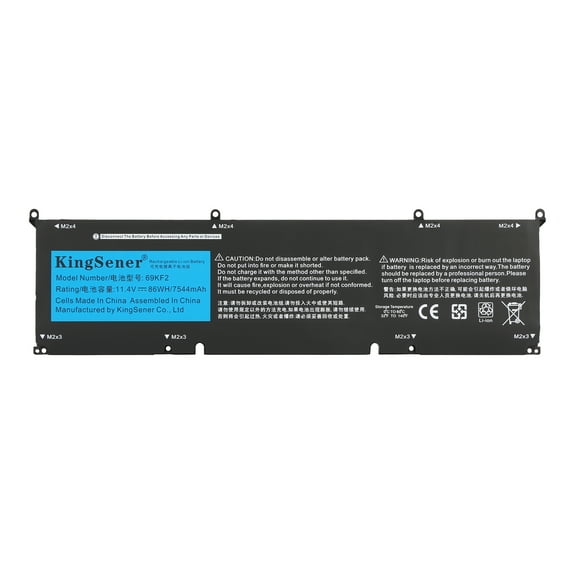 Kingsener 69KF2 Laptop Battery Replacement for Dell XPS 15 9500 2020 Precision 5550 P91F Alienware M15 M17 70N2F M59JH 8FCTC 11.4V 86WH/7544mAh