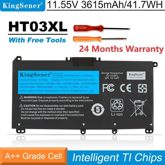 Kingsener HT03XL Laptop Battery for HP 14-ma0312ng 14-df1000 14m-dh1003dx 14s-cr2002TU 14-CE0025TU 14-CE0034TX Kingsener HT03XL Laptop Battery Replacement For HP 14-ma0312ng