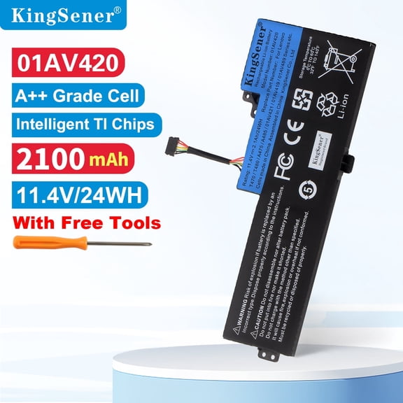 Kingsener T470 01AV420 Laptop Battery Replacement for ThinkPad T480 A485 TP25 01AV421 01AV419 SB10K97576 11.4V 2.10Ah/24WH