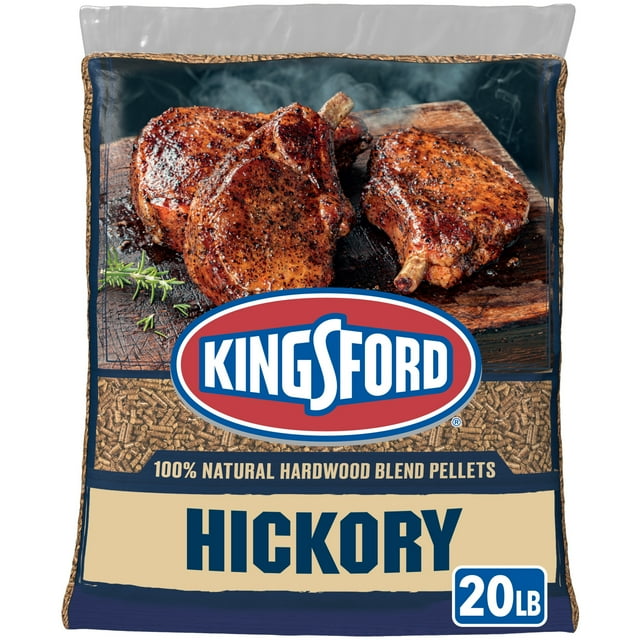Kingsford 100% Hickory Wood Pellets, BBQ Pellets for Grilling, 20 Pounds