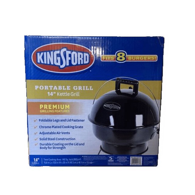 "Kingsford 14"" Portable Charcoal Grill Black TG2021302, BBQ Tailgate