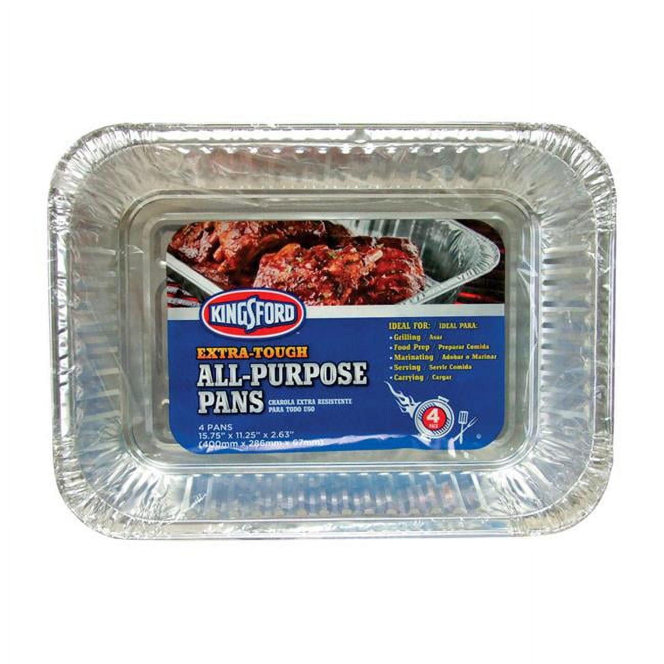Kingsford All purpose pans 15.75-in x 11.25-in W Disposable Aluminum Grill  Drip Pan in the Grill Drip Pans & Cups department at