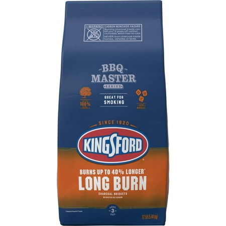 Kingsford Bbq Masters Long-Burn Charcoal Briquettes, 12 Pounds