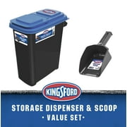 Kingsford Charcoal Black Plastic Storage Dispenser with Blue Lid and Heavy-Duty Scoop Value Pack