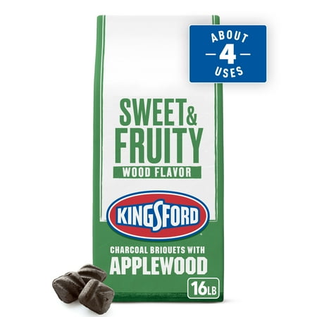 Kingsford Charcoal Briquettes with Applewood, BBQ Charcoal for Grilling, 16 Pounds
