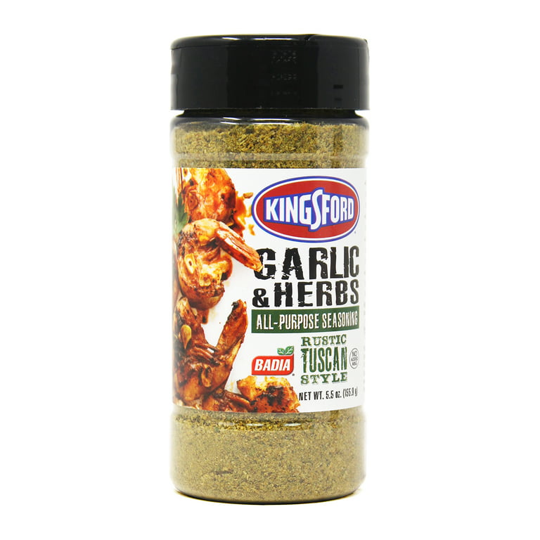Kingsford All-Purpose Seasoning, Garlic & Herbs, Rustic Tuscan Style - 5.5 oz