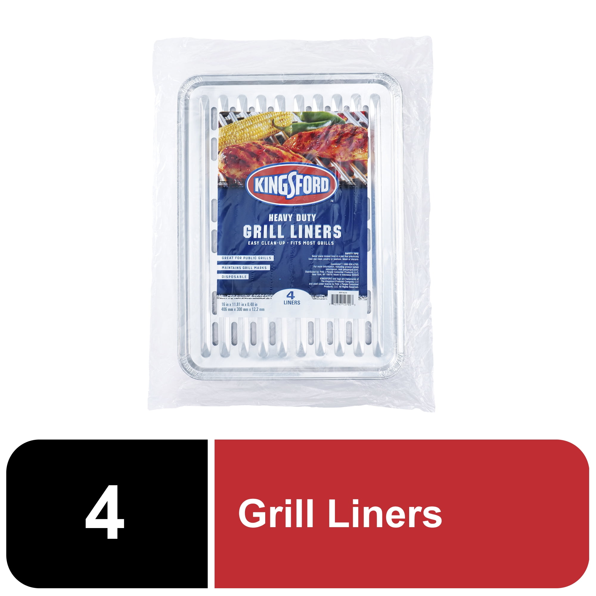 Kingsford Heavy Duty Aluminum Grill Liners 4ct