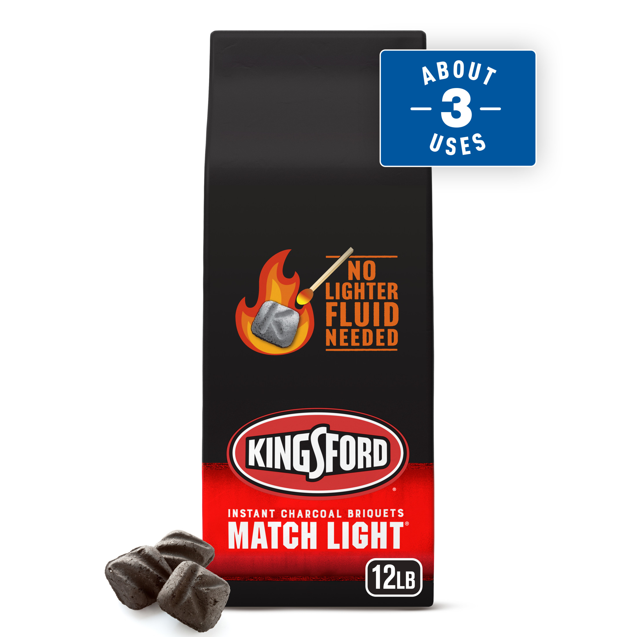 Kingsford Match Light Instant Charcoal Briquettes, 12 lb - image 1 of 9