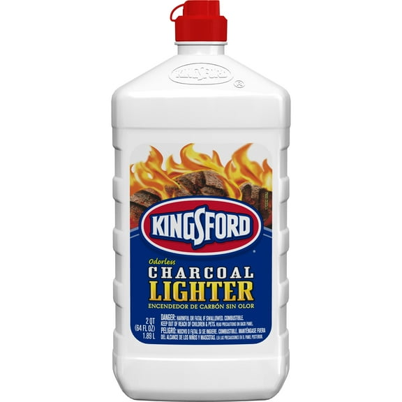Kingsford Odorless Charcoal Lighter Fluid Bottle, Lighter Fluid for BBQ Charcoal - 64 Fluid Ounces