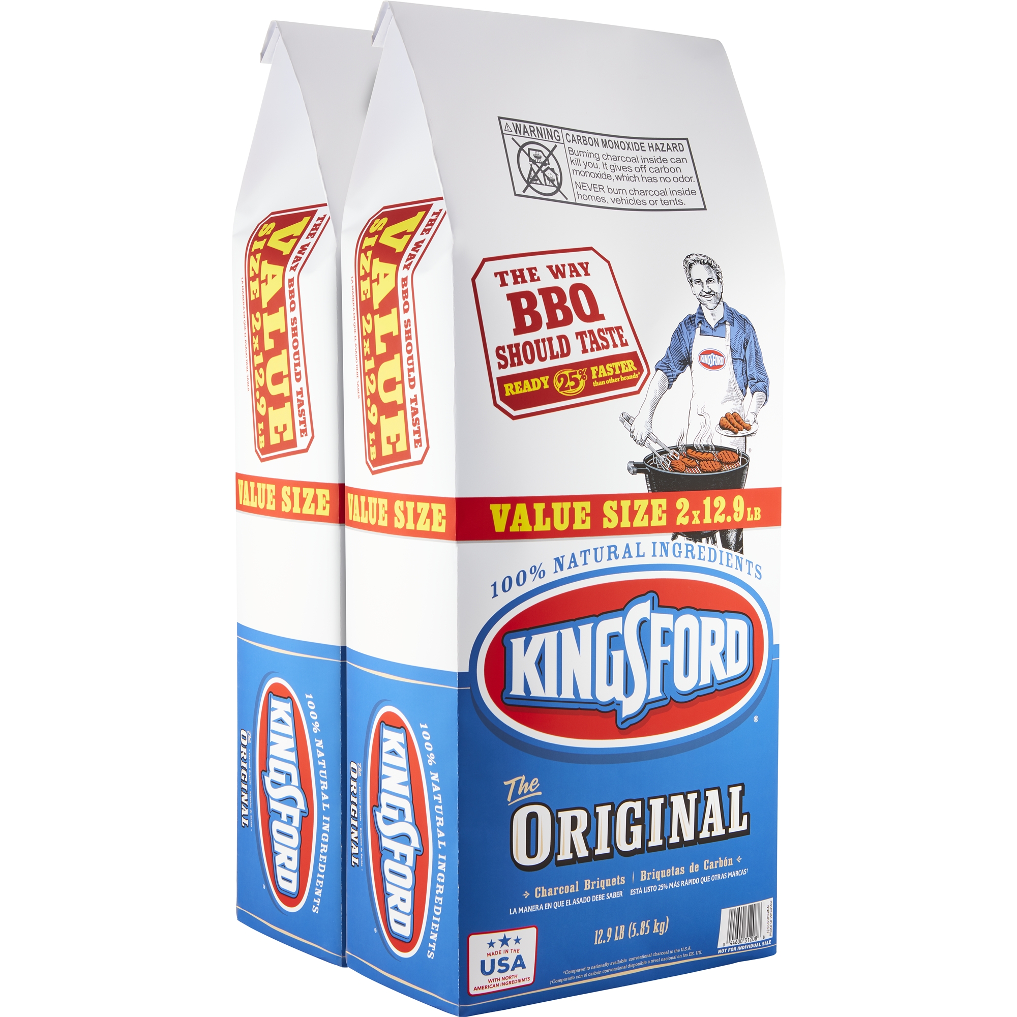 Kingsford Original Charcoal Briquettes, 12.9 lb Bags, 2 ct - image 1 of 8