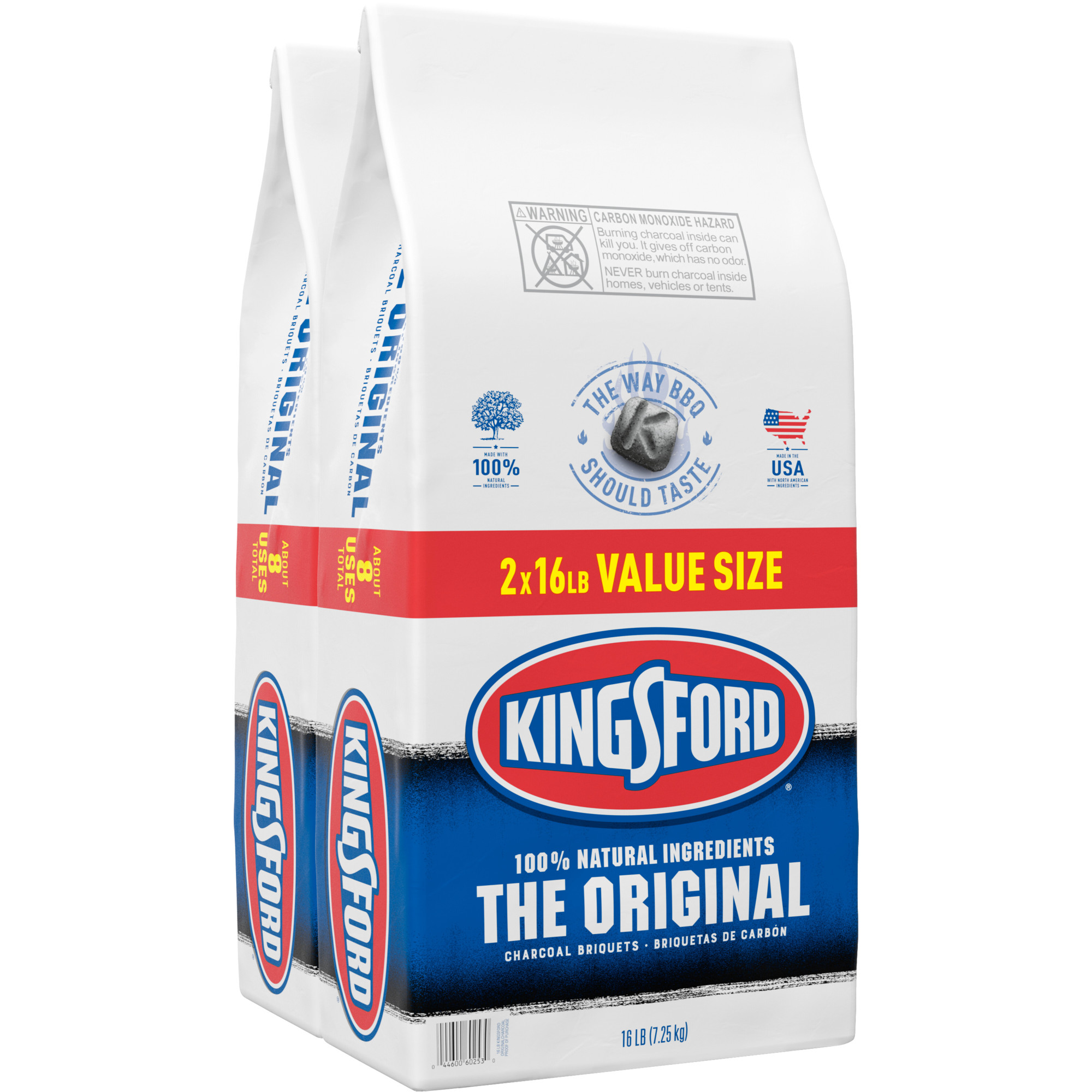 Kingsford Original Charcoal Briquettes, 16 lbs, 2 Pack - image 1 of 9
