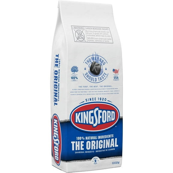 Kingsford Original Charcoal Briquettes - Smoky Flavor - 8 lb, Black