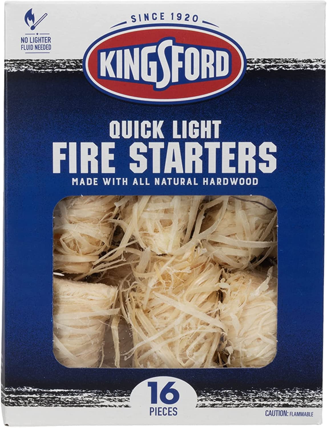 Kingsford Quick Light Fire Starters, Wooden Fire Starters Made With All