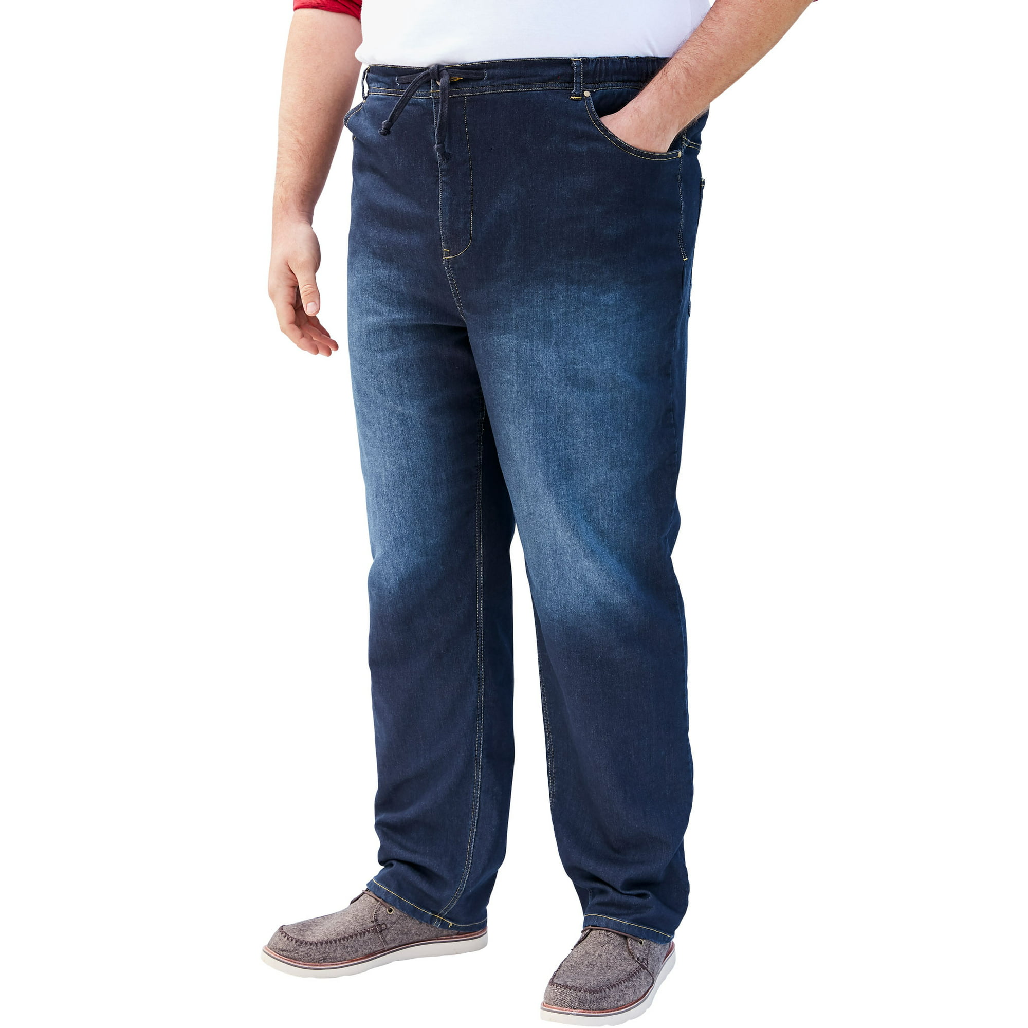 mund person gå Kingsize Men's Big & Tall 5-Pocket Relaxed Fit Denim Sweatpants Jeans -  Walmart.com