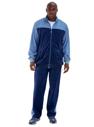 KingSize Men's Big & Tall Colorblock Velour Tracksuit