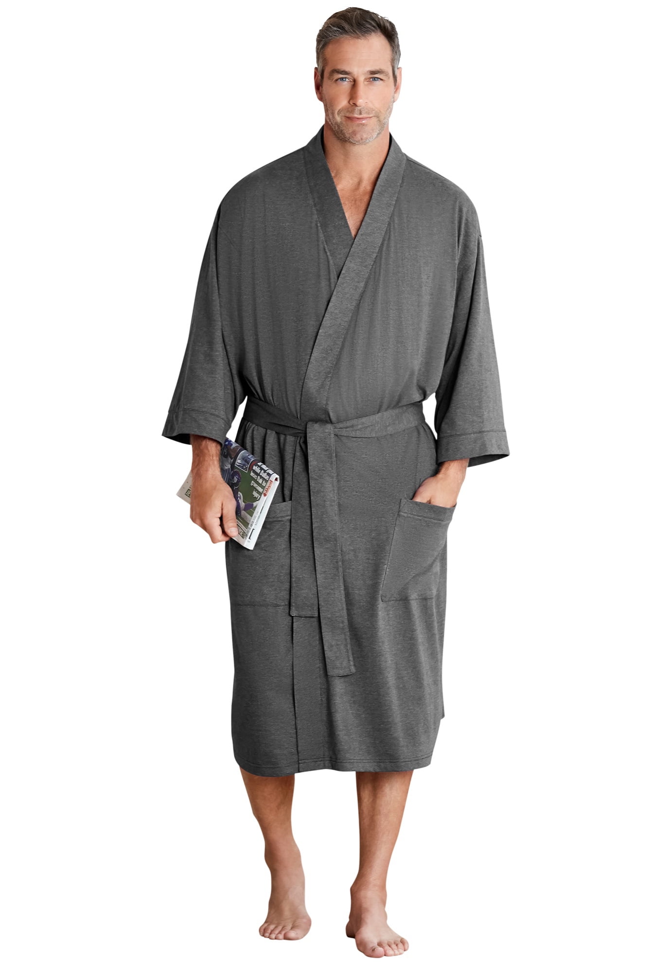 Kingsize Men's Big & Tall Cotton Jersey Robe