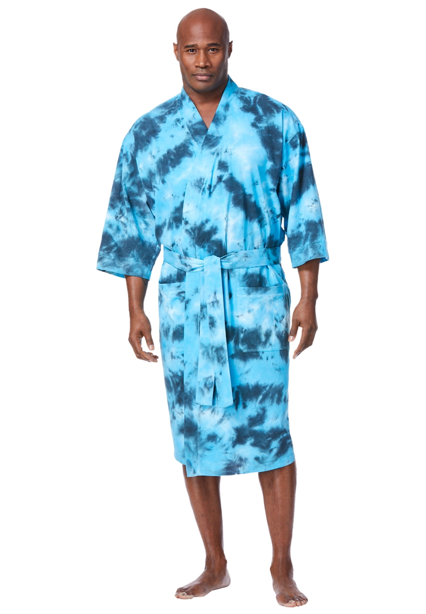 Kingsize Men's Big & Tall Cotton Jersey Robe - Walmart.com