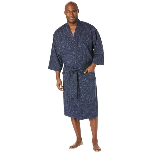 Kingsize Men's Big & Tall Cotton Jersey Robe - Walmart.com