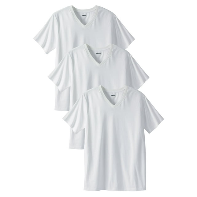 Kingsize Men's Big & Tall Cotton VNeck Undershirt 3Pack