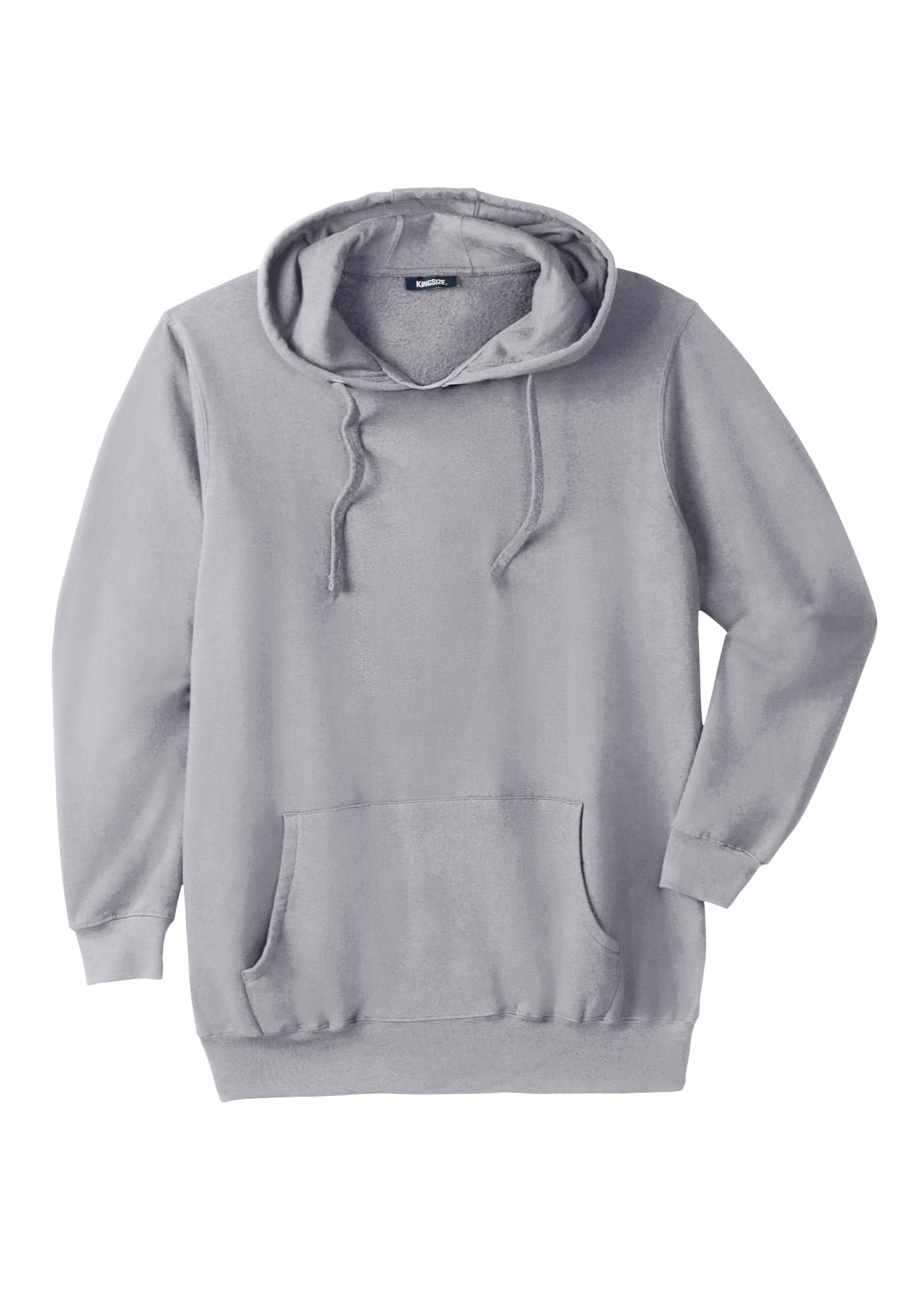 KingSize Men's Big & Tall Velour Short-Sleeve Pullover Hoodie - Big - 3XL,  Steel Silver