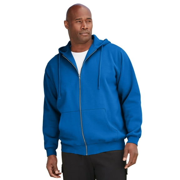 Kingsize Men's Big & Tall Fleece Zip-front Hoodie Jacket