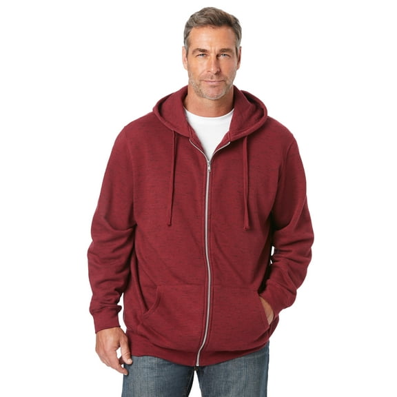 Kingsize Men's Big & Tall Fleece Zip-front Hoodie Jacket