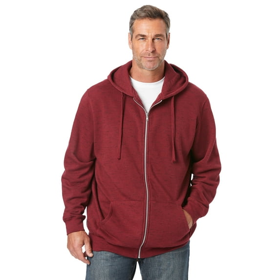 Kingsize Men's Big & Tall Fleece Zip-front Hoodie Jacket
