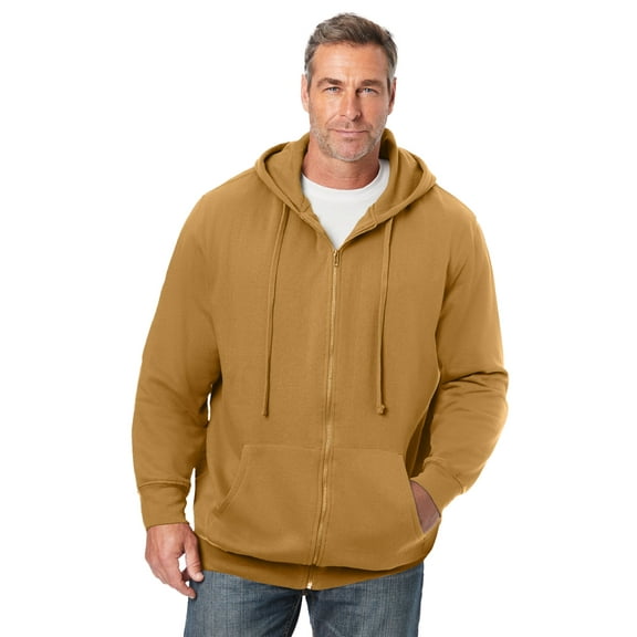 Kingsize Men's Big & Tall Fleece Zip-front Hoodie Jacket
